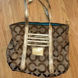 Brown/Gold Coach Purse